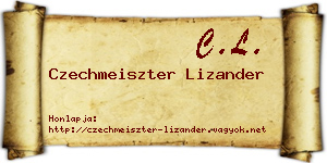 Czechmeiszter Lizander névjegykártya